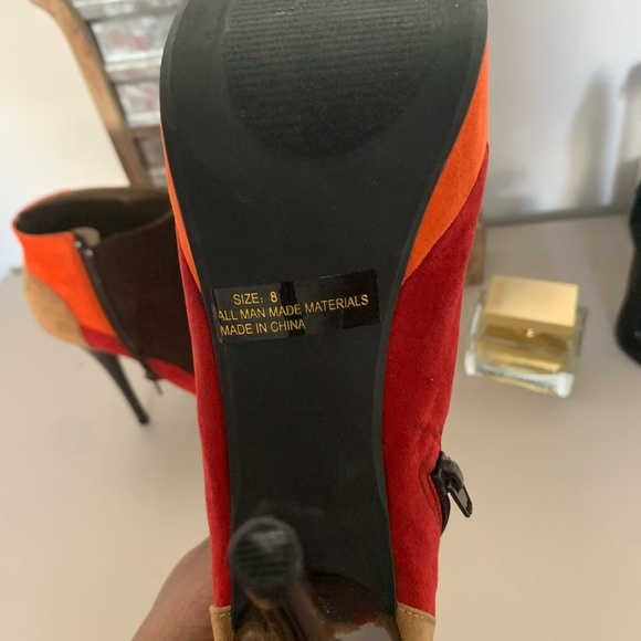 👠‼️🔥Multi-Colored Booties‼️🔥 - Picture 3 of 3